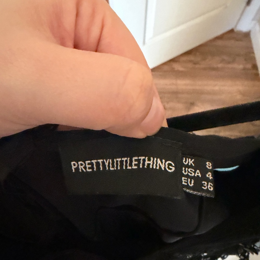 Prettylittlething Black Sequin Backless Dress - image 2